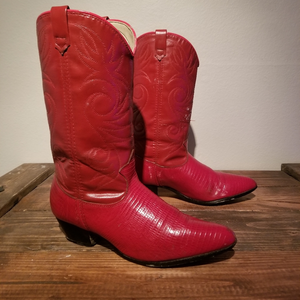 VINTAGE SHEPLERS USA MADE BOOTS SIZE 8M RACK#6